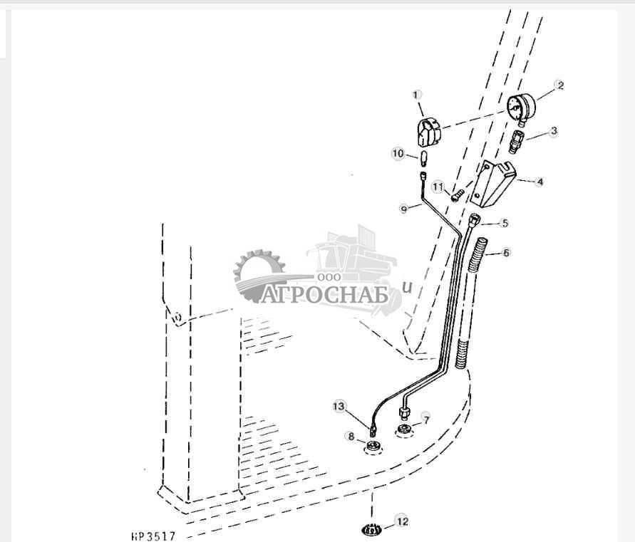 ACCUMULATOR PRESSURE GAUGE AND WIRING HARNESS 
